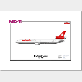 McDonnell Douglas MD-11 - Swissair Asia (Art Print) Posters and Art